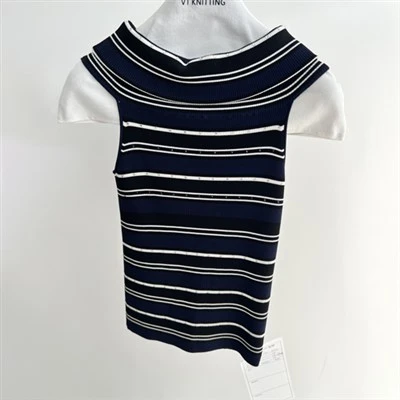 Designer Black Top for kvinner