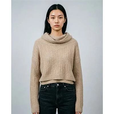 Mock Neck Genser Kvinner