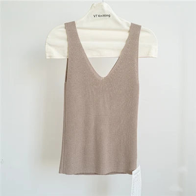 V-hals vest dame