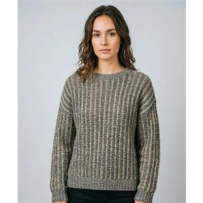 Varm tykk strikket cardigan for kvinner