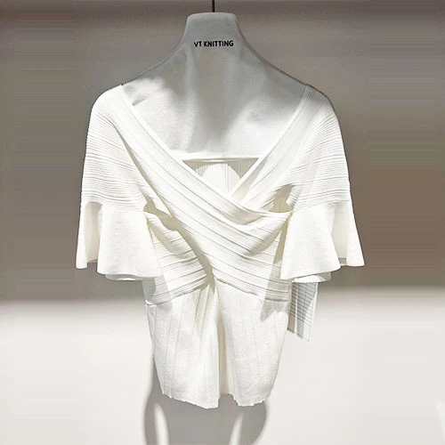 Hvit V-hals Vest Topp Dame